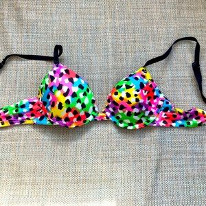 Rainbow leopard print bra